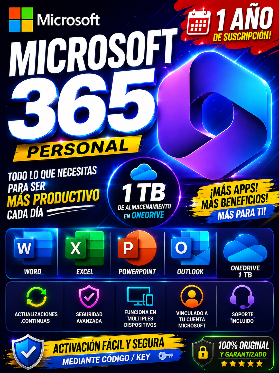 Microsoft Office 365 1 Año
