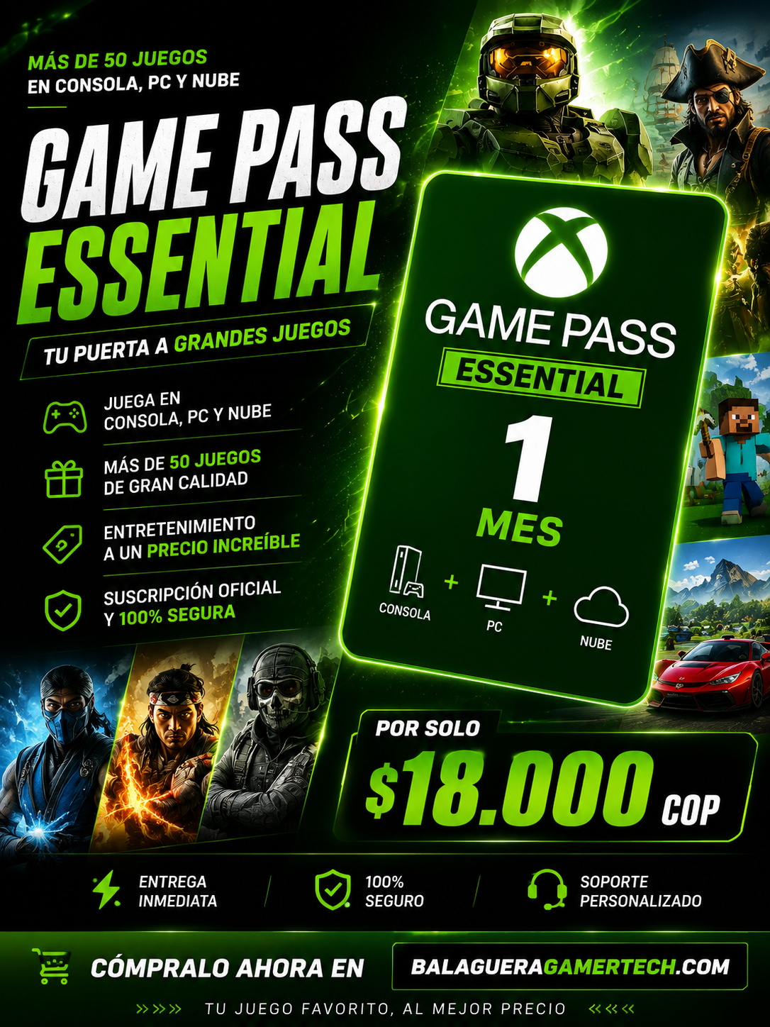 GAME PASS ESSENTIAL — 1 MES