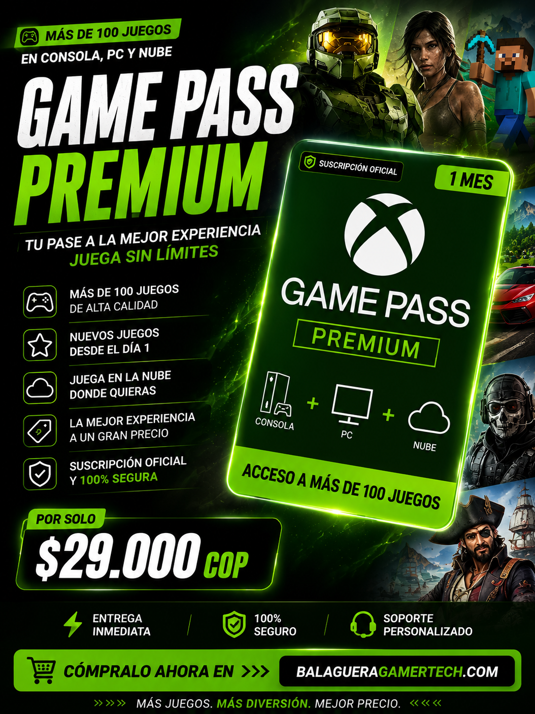 GAME PASS PREMIUM — 1 MES